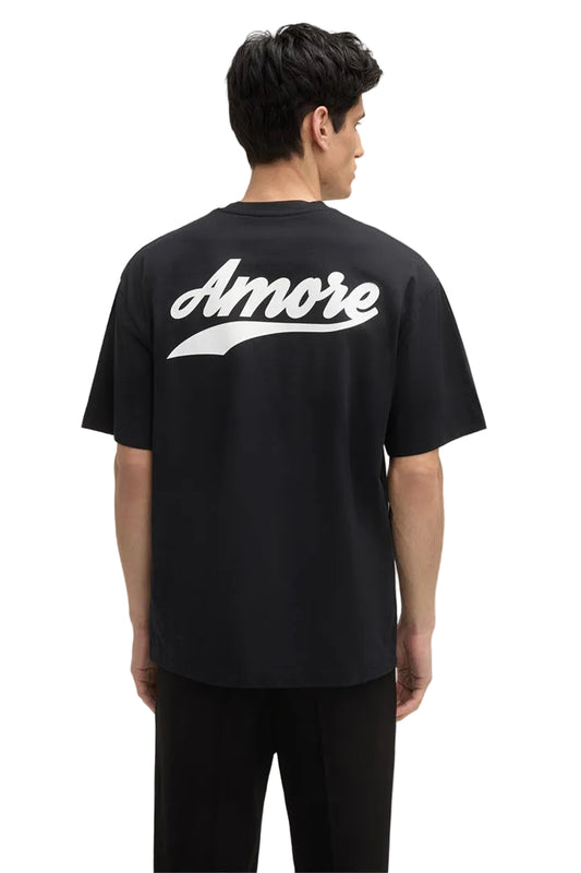 Amore Round T-Shirt, Black