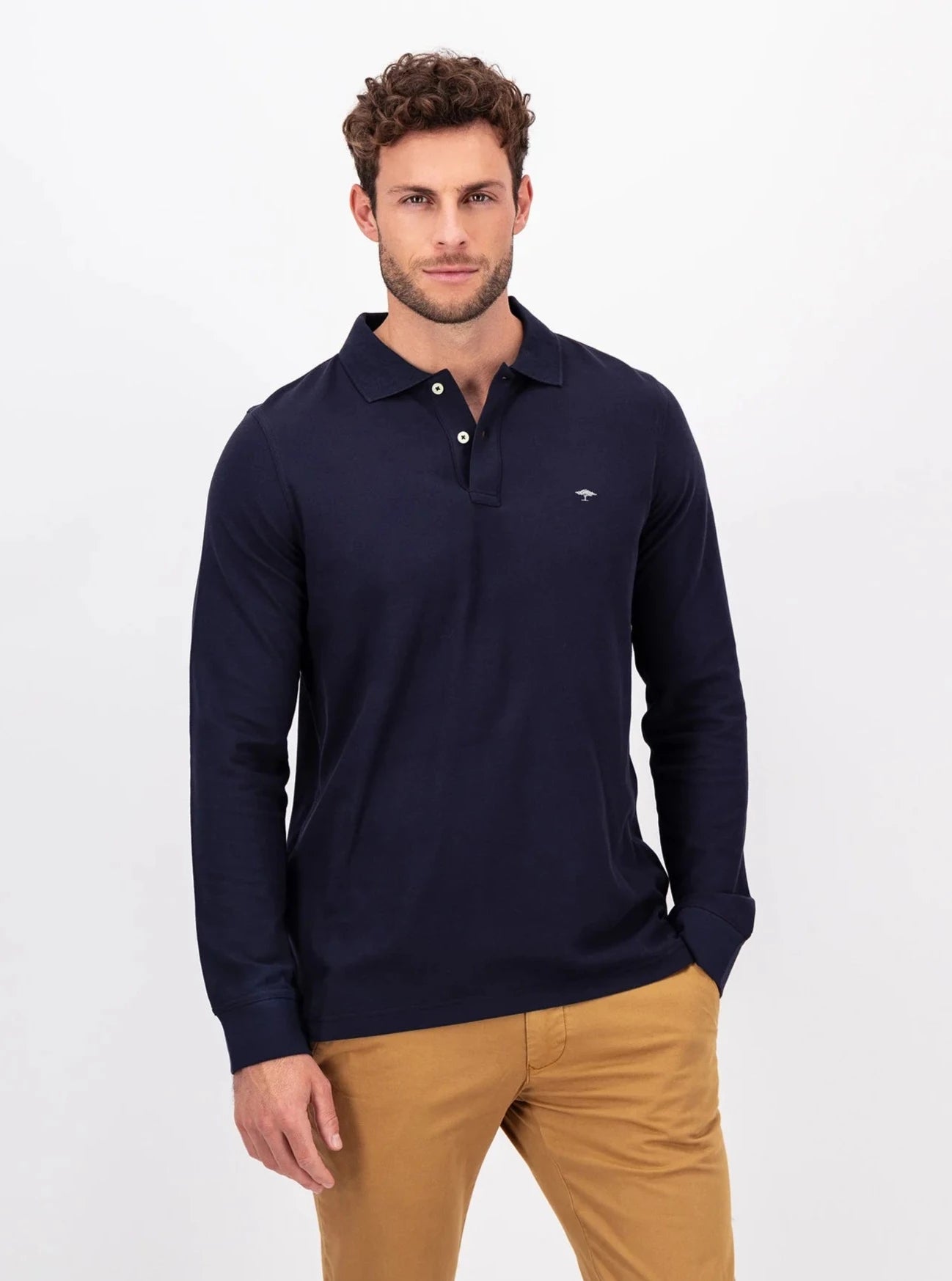 Long – Sleeve FYNCH-HATTON Polo Shirt