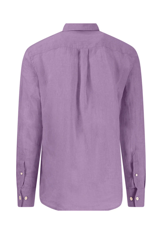 Linen Shirt With Button-Down Collar