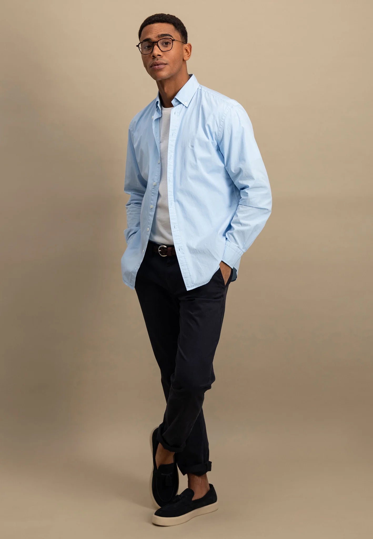 Cotton Shirt With Button-Down Collar