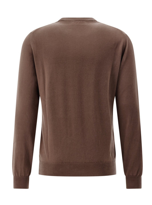Round Collar Pullover, Brown