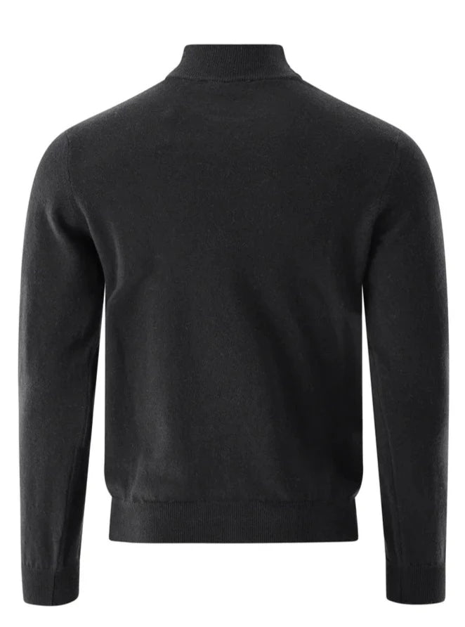 CARL GROSS CONCEPT GREEN Fine knit Turtle Neck pullover Deno, Black
