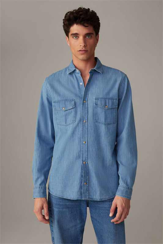 Long Sleeve Denim Overshirt