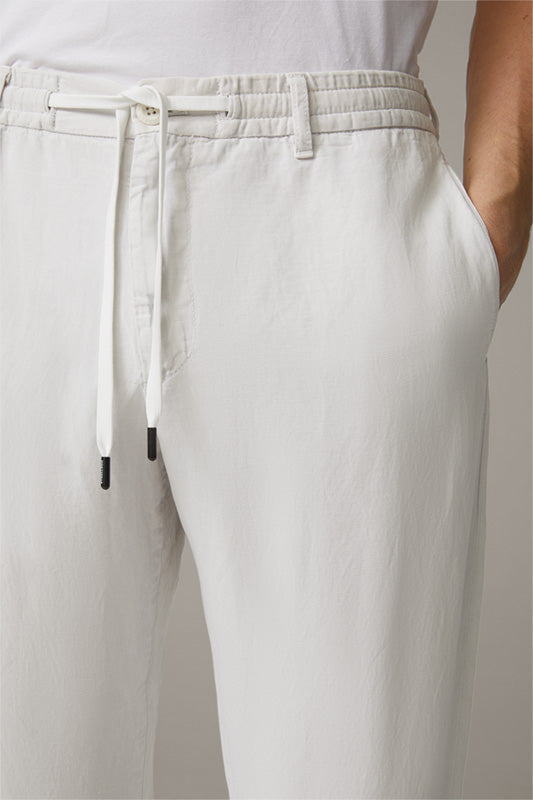 STRELLSON Jogger Linen Pants, Offwhite