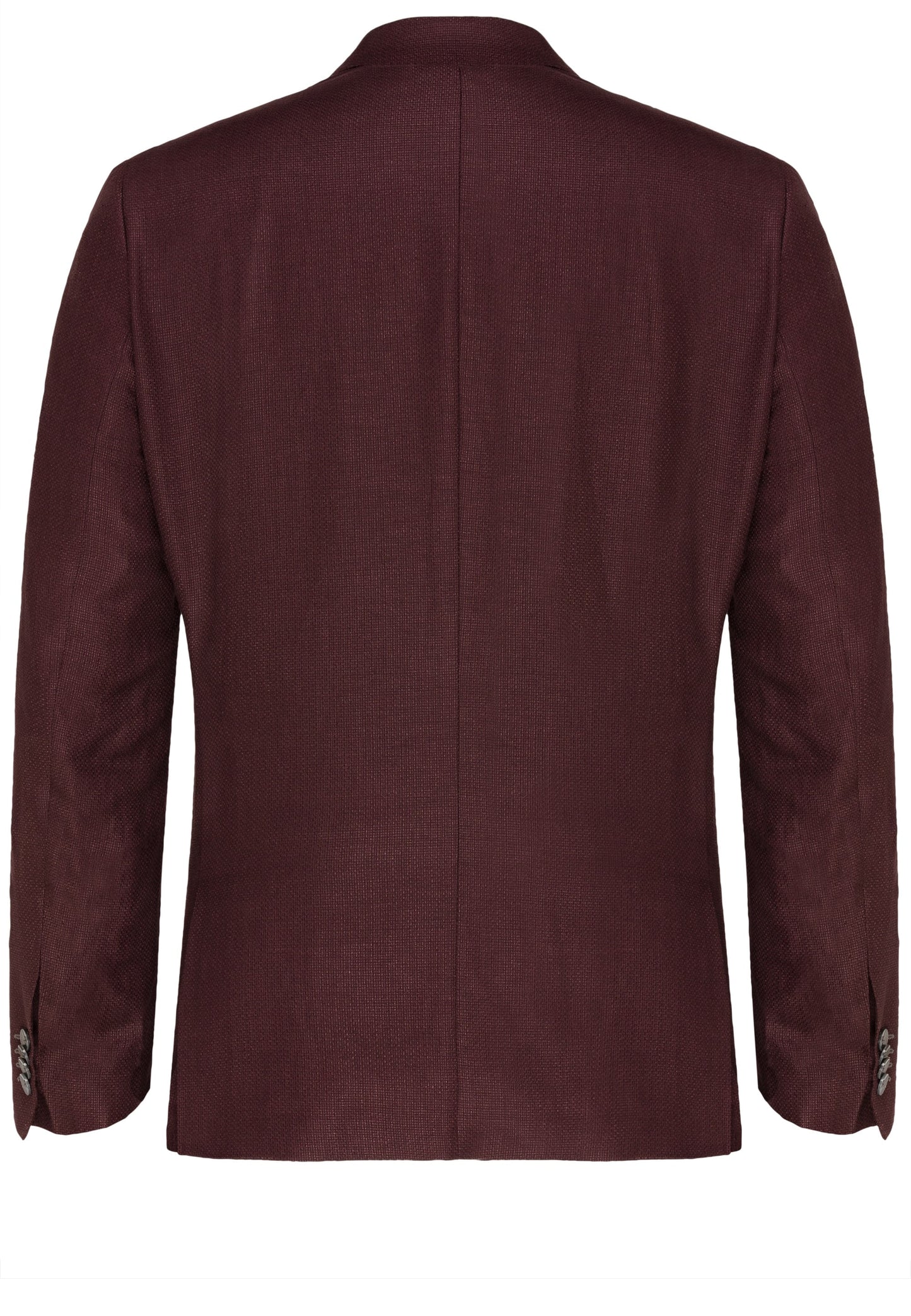 CARL GROSS Double Breasted Blazer, Burgundy