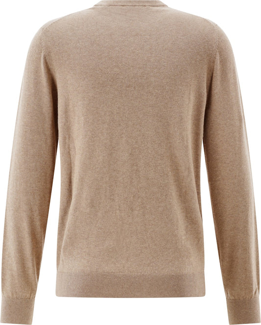 Round Collar Pullover, Beige