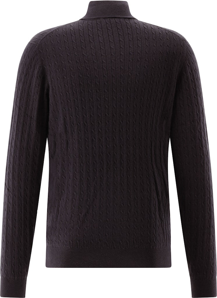 Roll-Collar Pullover, Navy