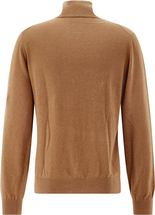 Roll-Collar Pullover, Brown