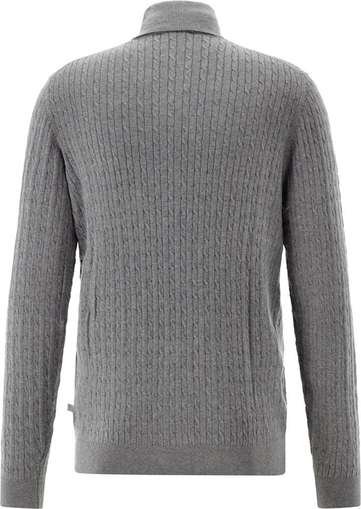 Roll-Collar Pullover, Gray