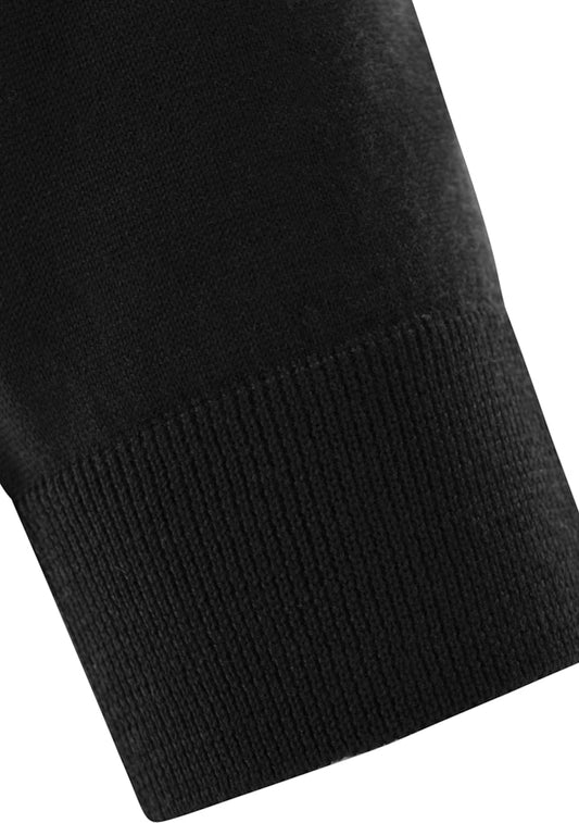 Round Collar Pullover, Black