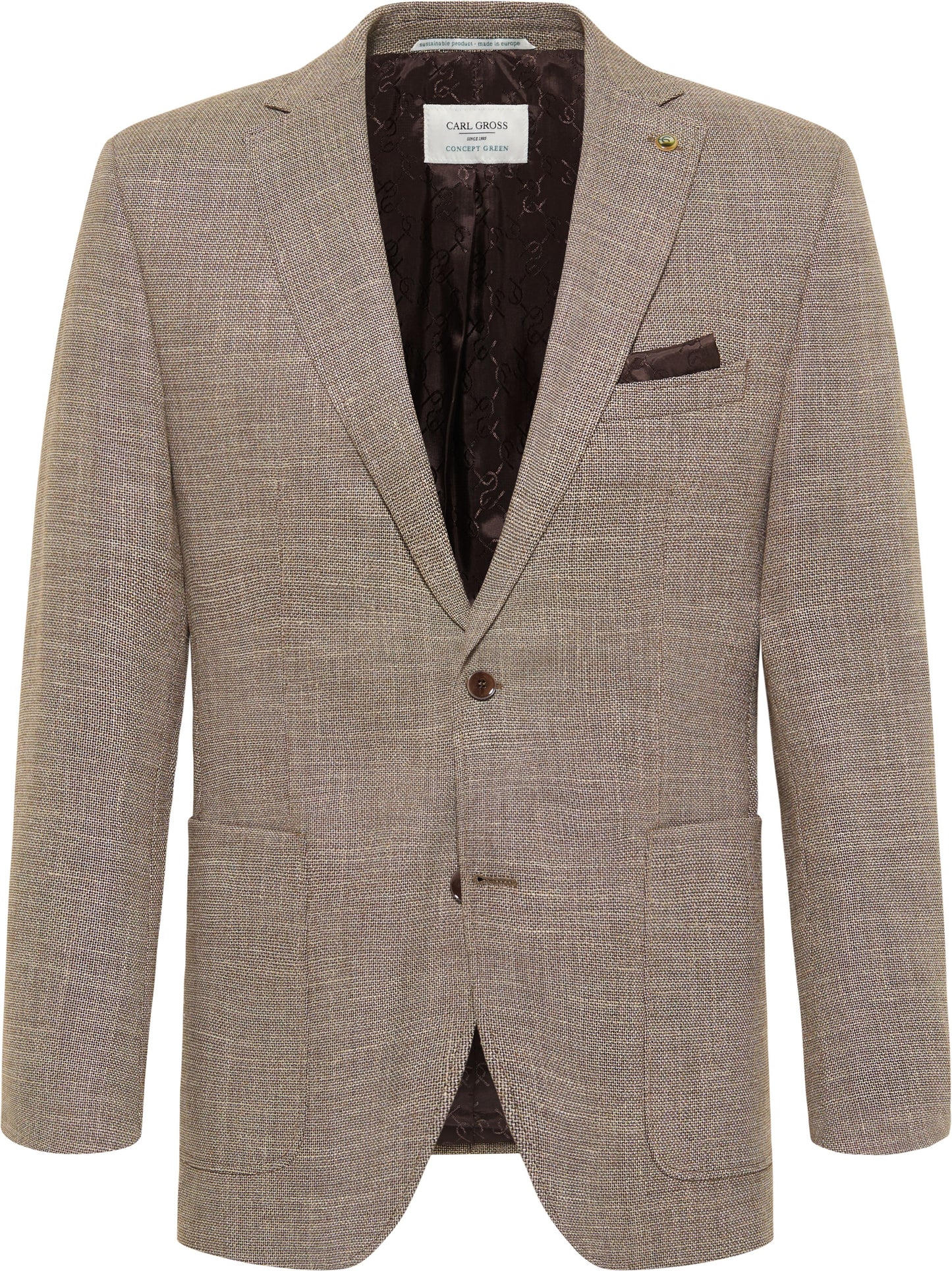 CARL GROSS Concept Green Blazer, Light Brown