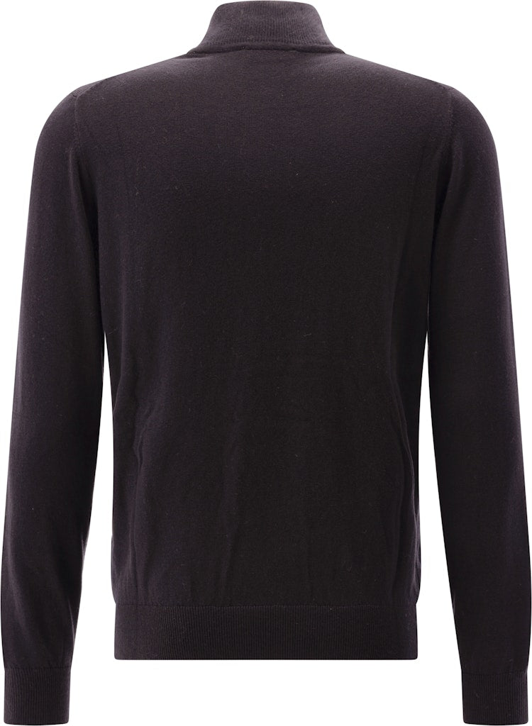 Roll-Collar Pullover, Black