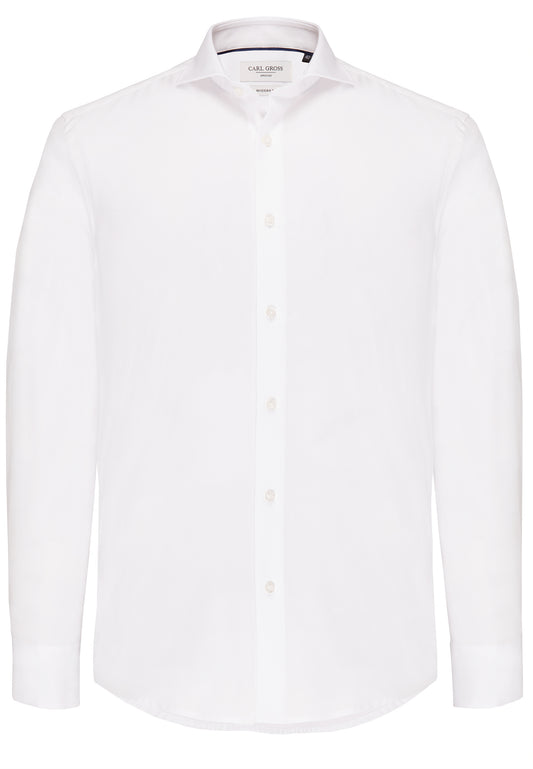 CARL GROSS Cotton Shirt Elvio, White