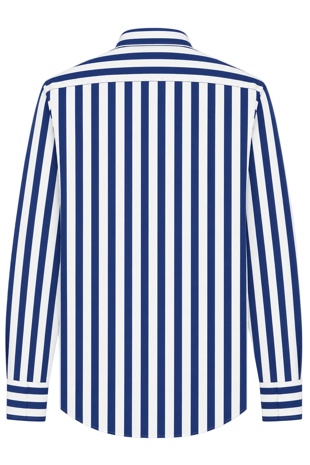 Smart Casual Cotton Shirt, Striped Navy