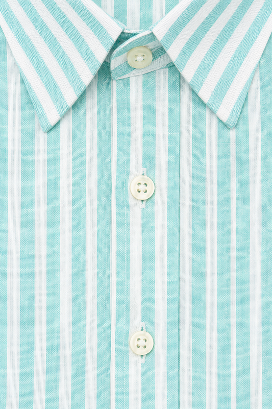 Linen Shirt, Mint Striped