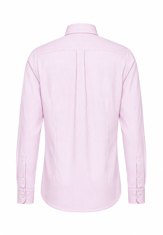 Oxford Cotton Shirt, Striped Pink
