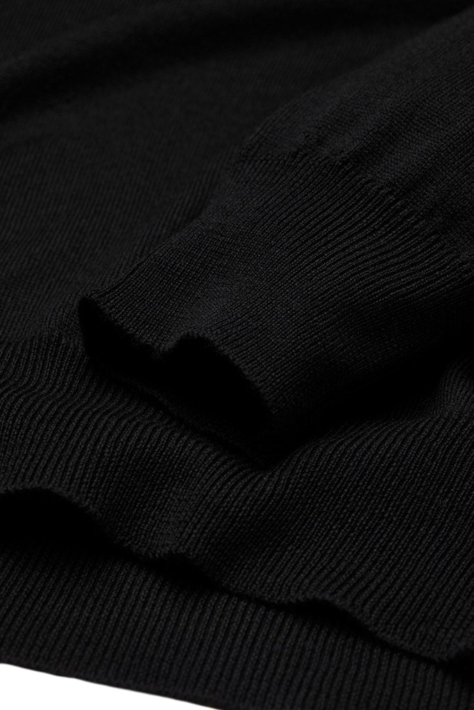 Half-Zip Knit Sweater, Black