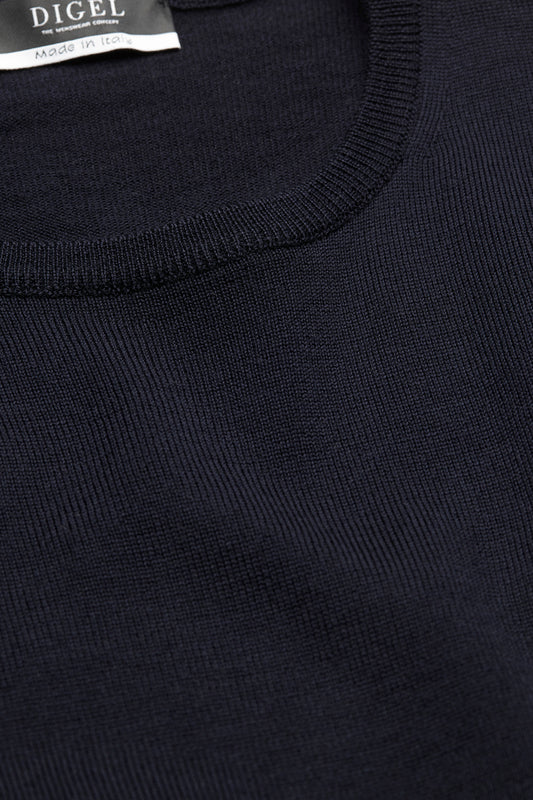 Round Neck Pullover, Navy