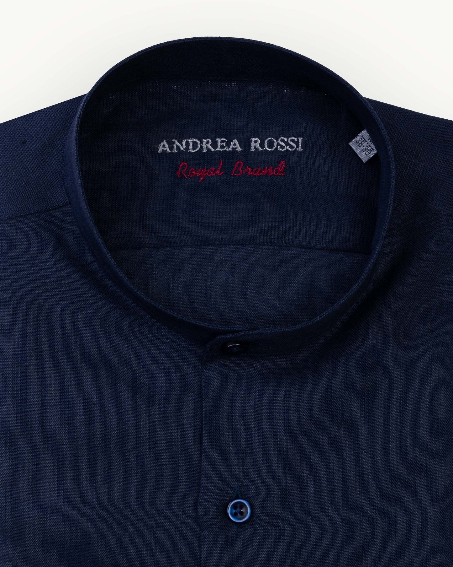 Linen Mao Shirt, Navy