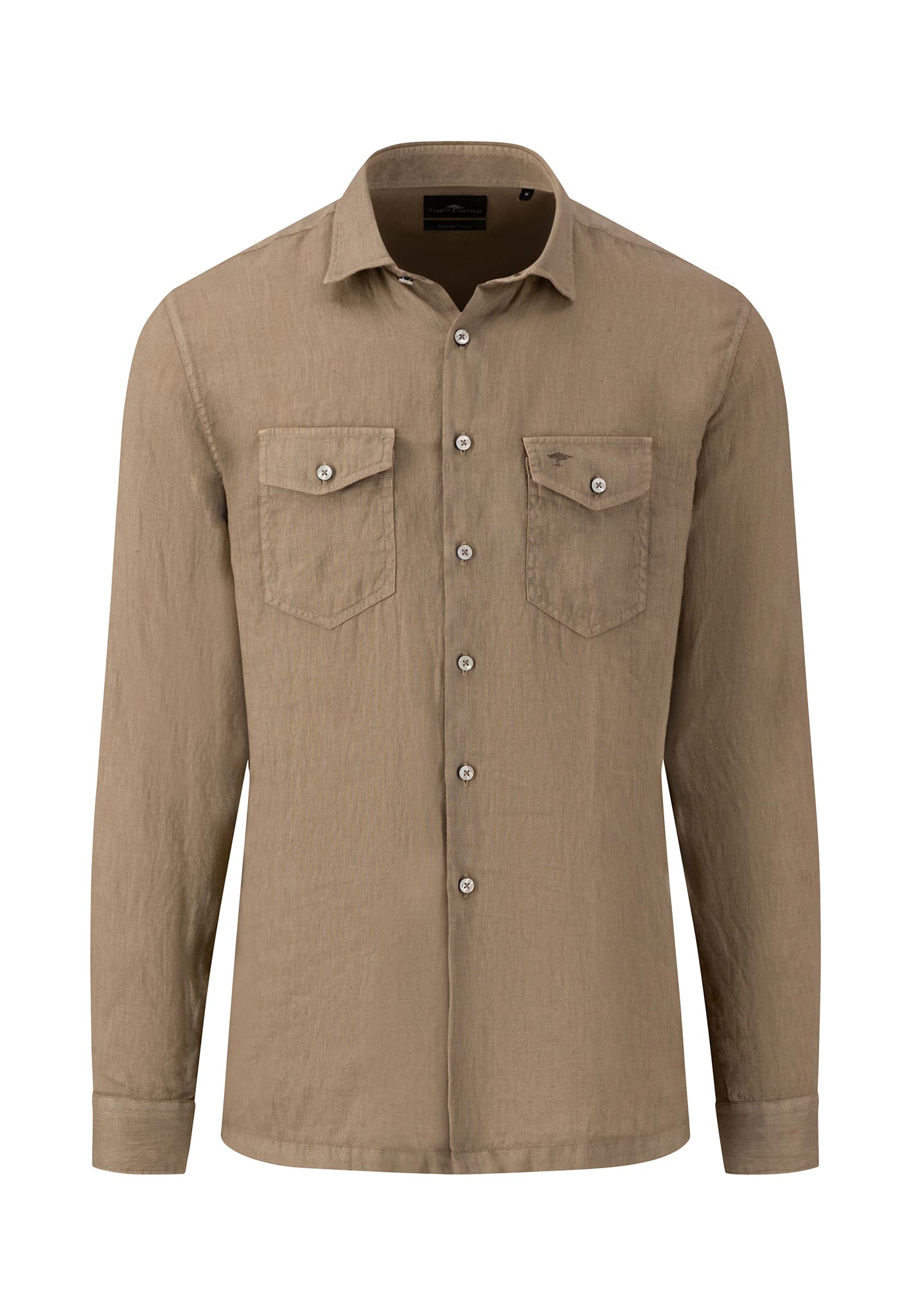 FYNCH HATTON Overshirt Linen, Stone