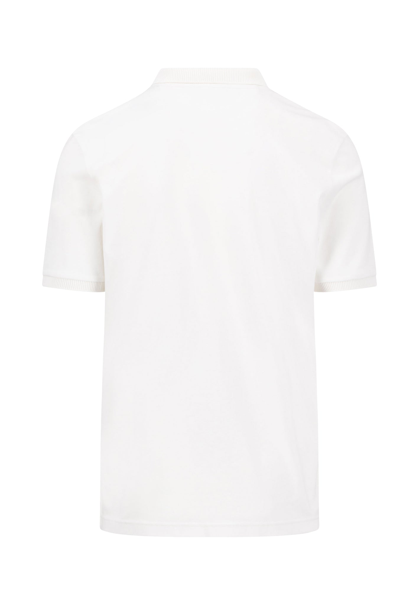 Pre-Shrunk Cotton Polo with a Classic Collar, Off White