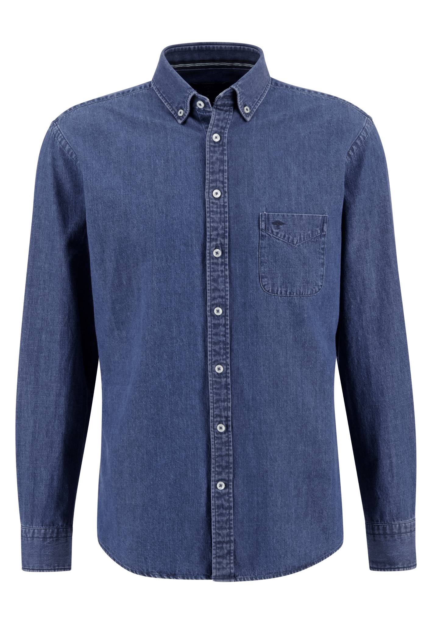 DENIM-HEMD AUS BAUMWOLLE