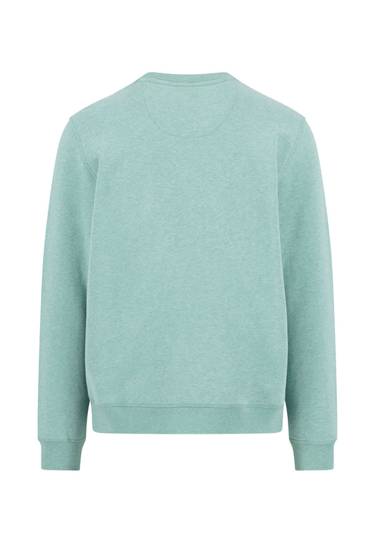 Cotton Round Neck Sweatshirt, Green