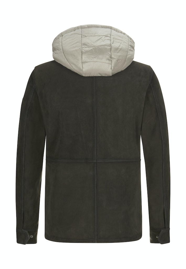 MILESTONE Leather jacket MS Joker, goat suede, Grey-brown