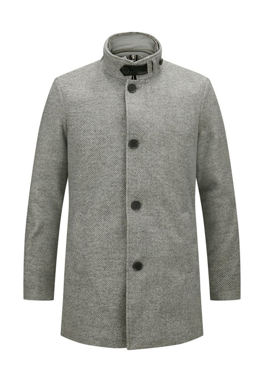 Vernon Short Wool Coat, Gray