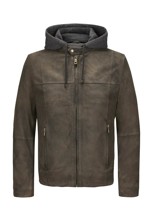 Renaldo Leather Jacket, Sheepskin, Tobacco