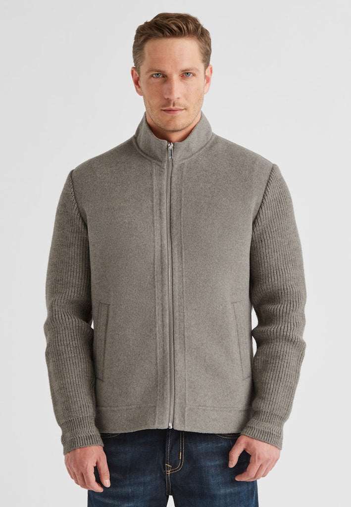Kennedy Jacket, Wool Stretch, Light Grey