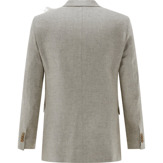 Your Own Party Linen Suit, Beige