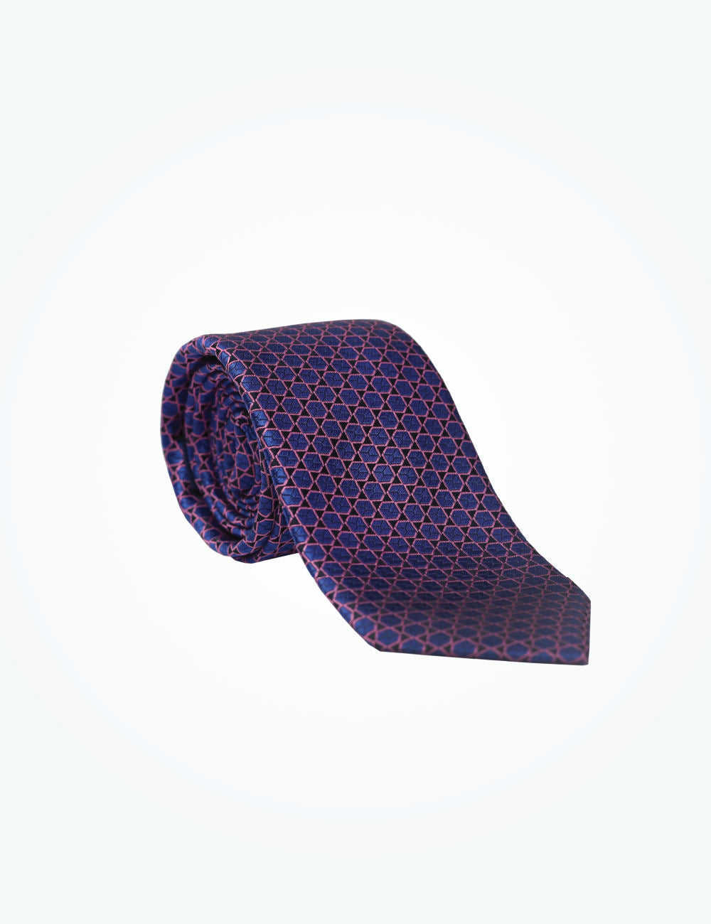 Atelier F&B Pink Pattern Silk Tie