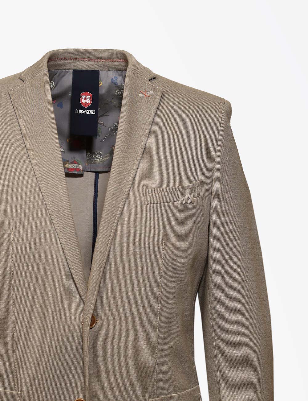 Club of Gents Casual Beige Blazer