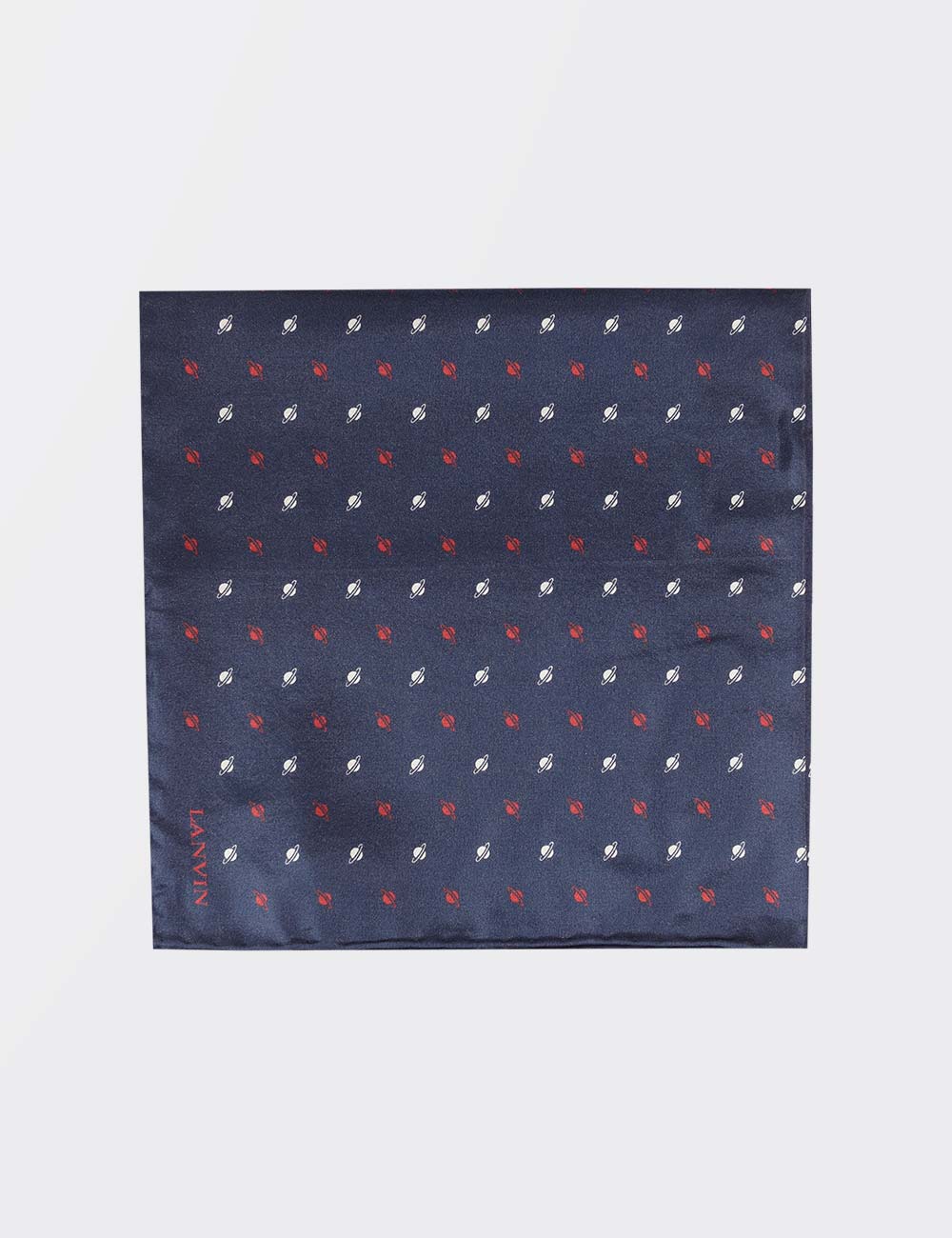Lanvin Silk-Twill Navy Pocket Square