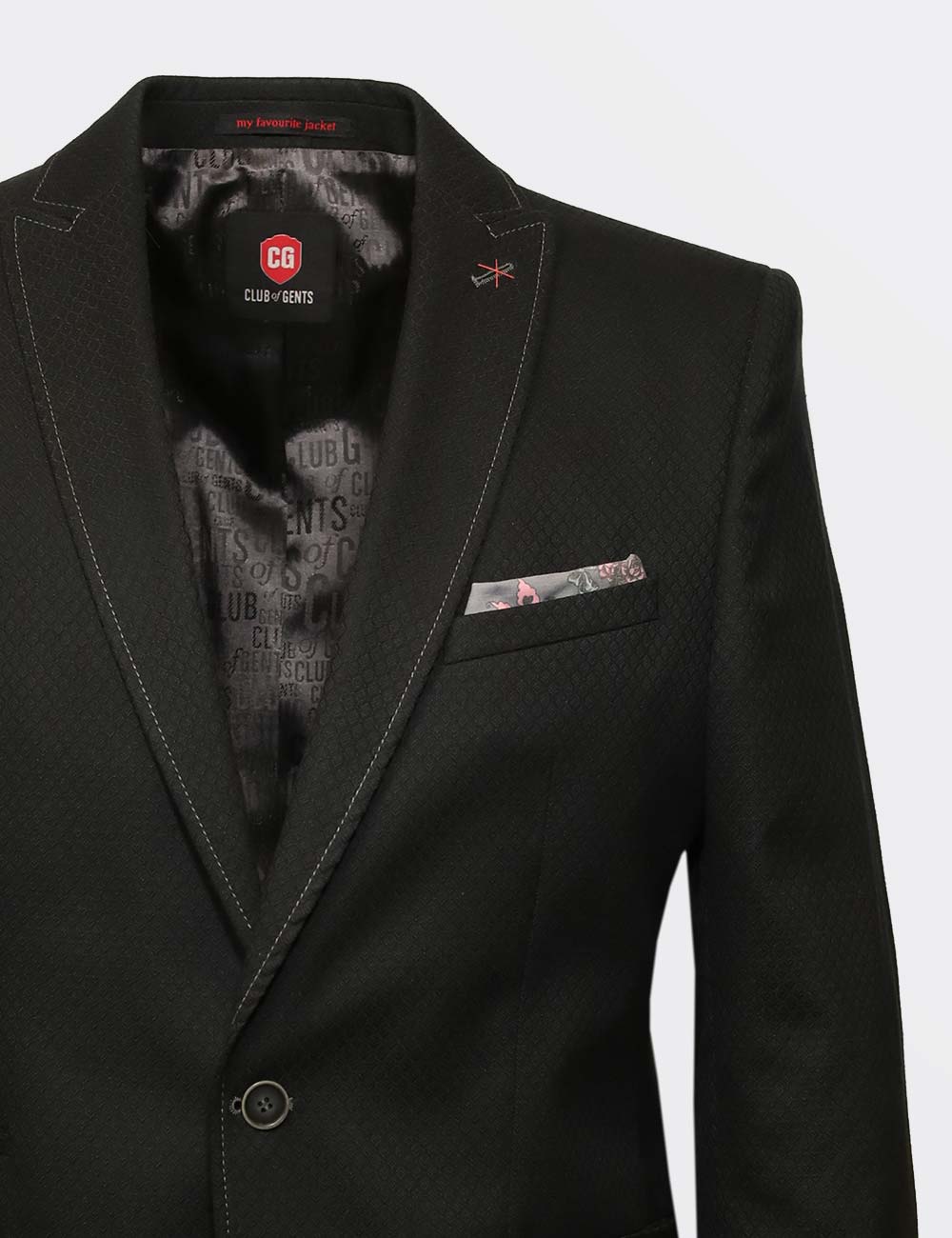 Club of Gents Casual Black Blazer