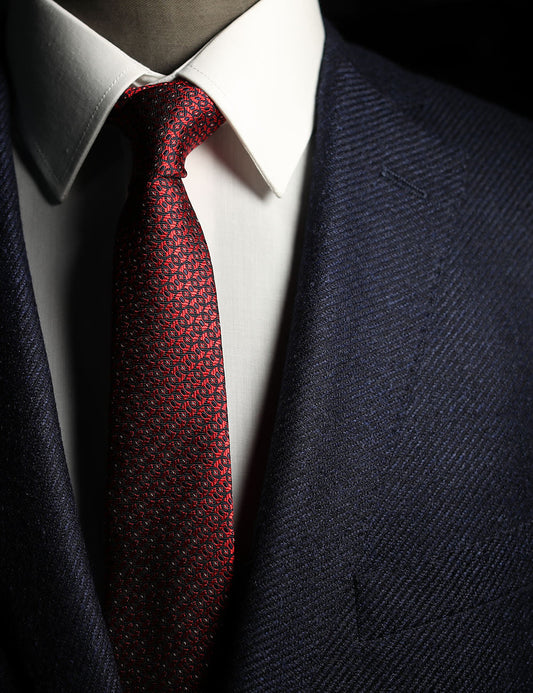 Merino Wool & Silk Blazer, Navy