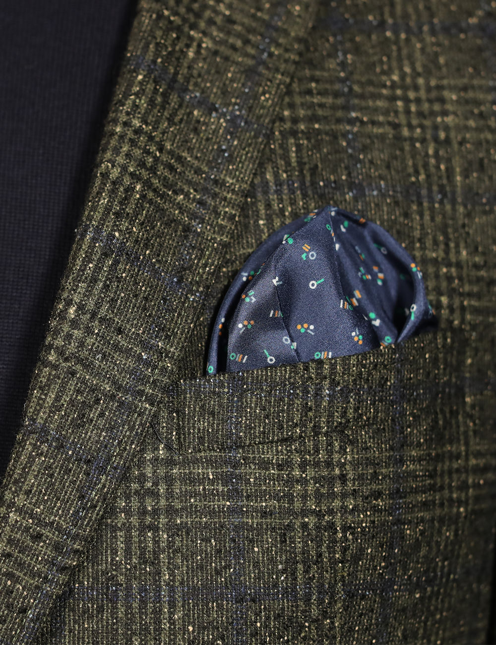CARL GROSS New Wool Blazer, Patterned Green
