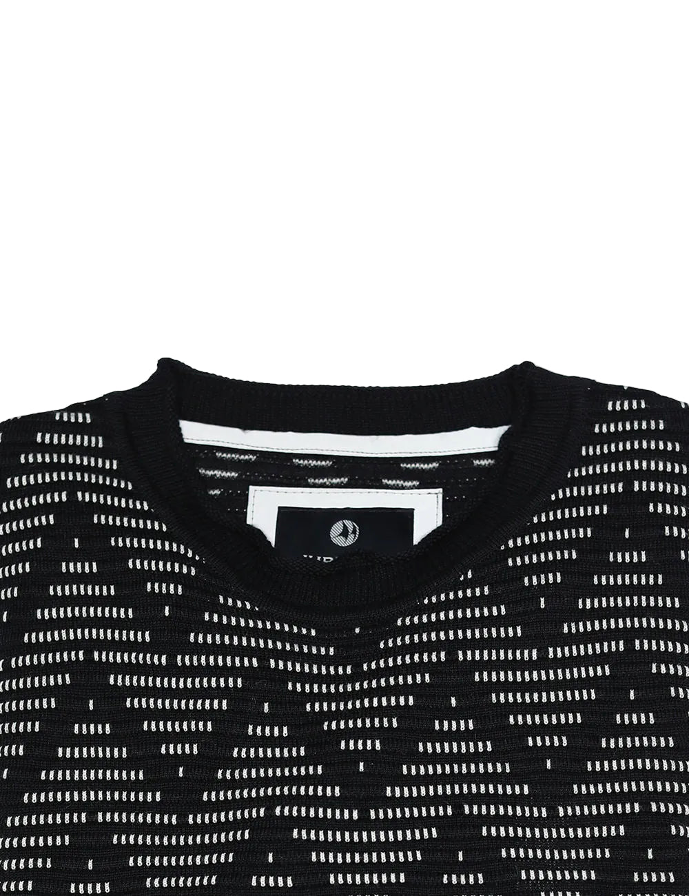 Round Neck Blended Knit, Navy