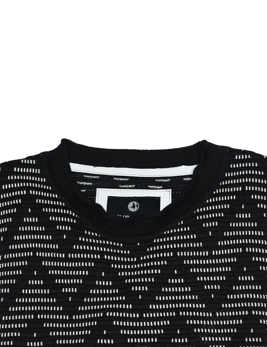 Round Neck Blended Knit, Navy