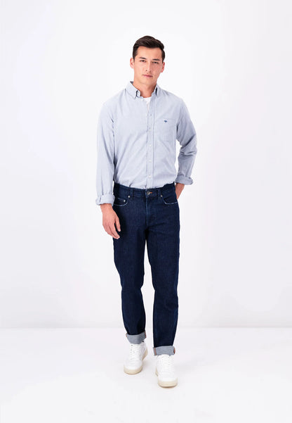 FYNCH-HATTON Modern Fit Oxford Shirt, Blue Grey