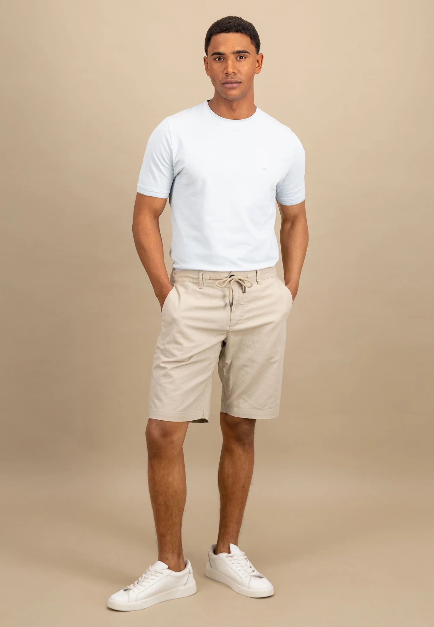 Cotton-Linen Blend Short With Drawstring