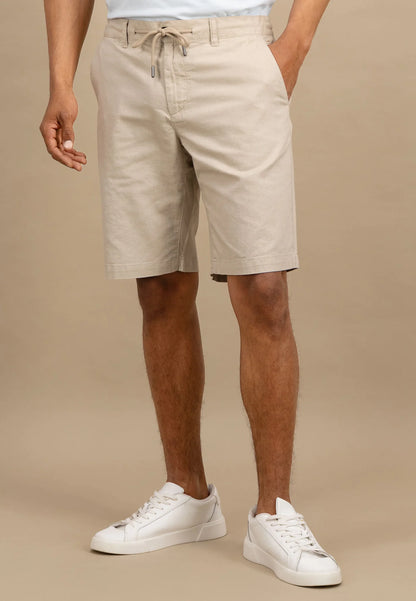 Cotton-Linen Blend Short With Drawstring
