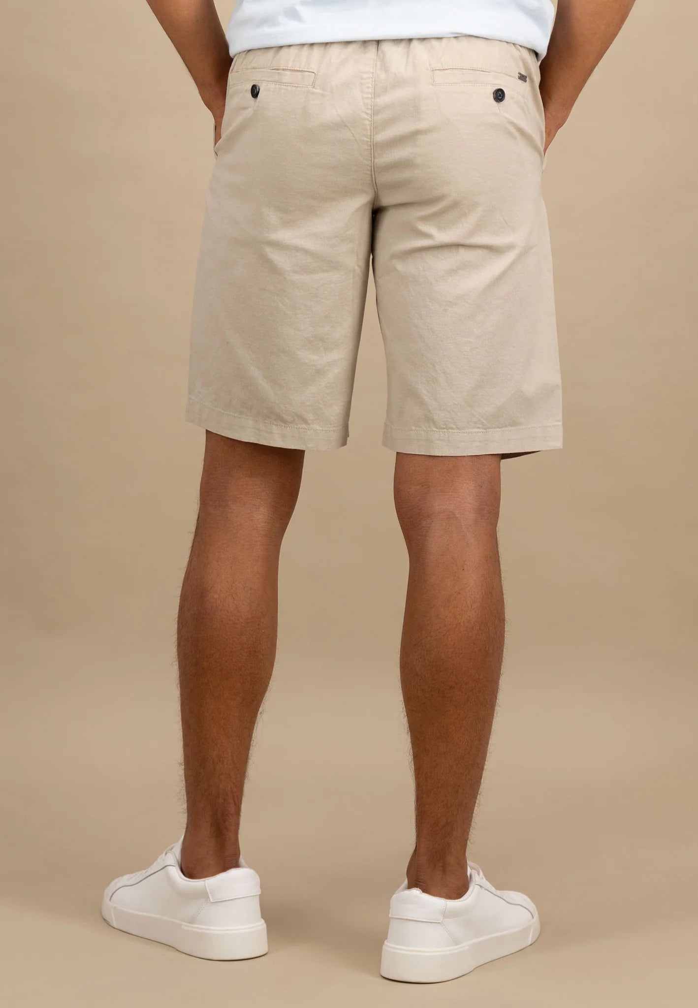 Cotton-Linen Blend Short With Drawstring