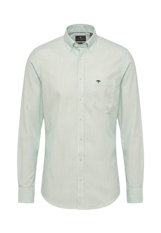 Oxford Cotton Shirt, Striped Mint