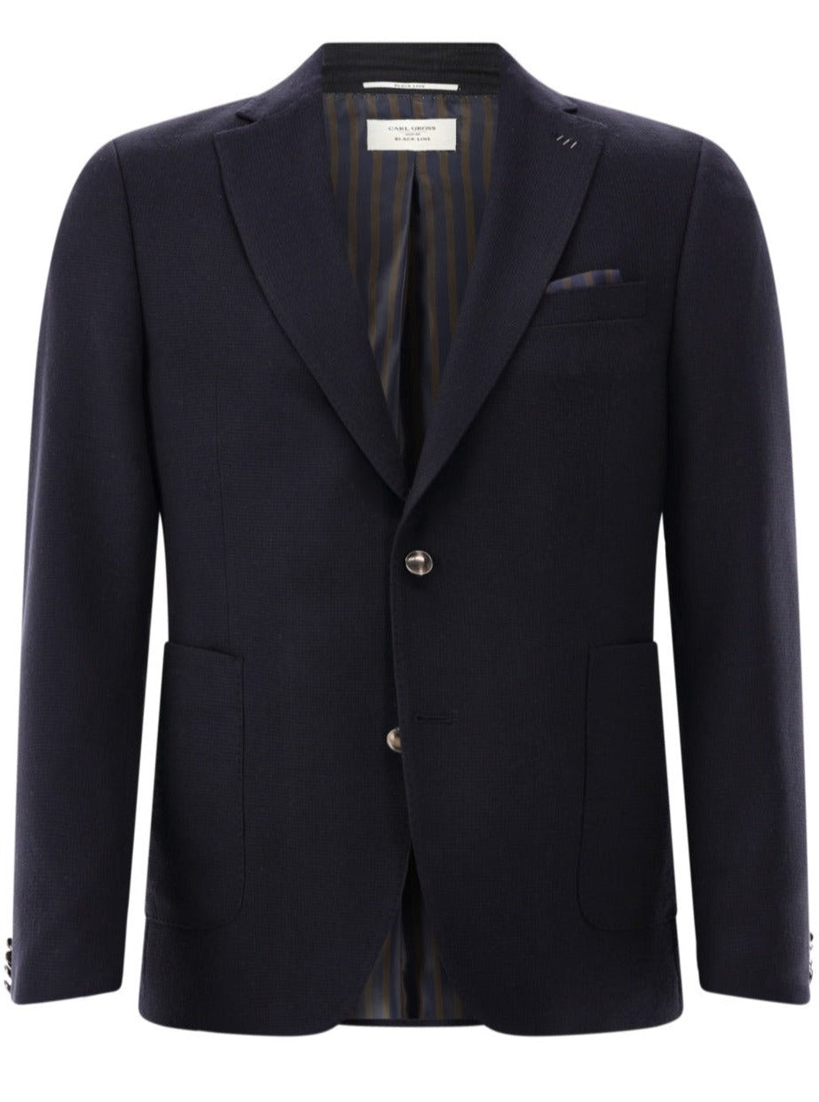 CARL GROSS New Wool Blazer Flip, Dark Blue