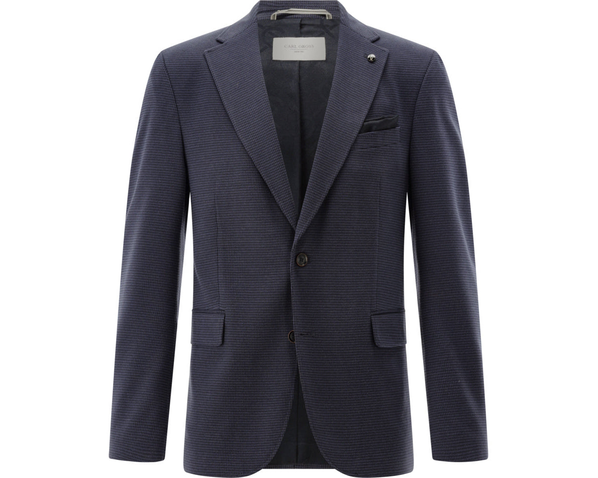 CARL GROSS CG Steven SV Giacca Elegante Da Lavoro Uomo - Blu - Vestibilità Moderna Con Pomelli In Corno