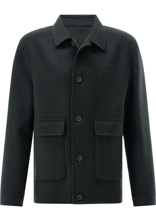 Overshirt Wool Mix Fabric
