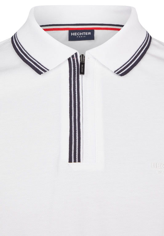 Hechter Paris Zip Polo, White