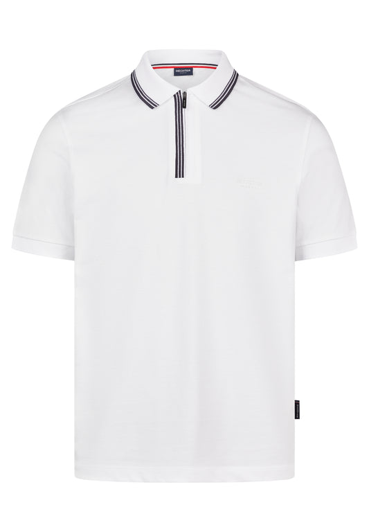 Hechter Paris Zip Polo, White